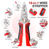 🔥LAST DAY SALE 49% OFF-🛠️16 in 1 Wire Stripper Twister for Cutting and Pulling Wires,Cable Scissors,Voltage Tester Pliers, 12V to 250V Live,Null,Hot Wire Judgment AC DC, Audible and Flashing LED Alarms